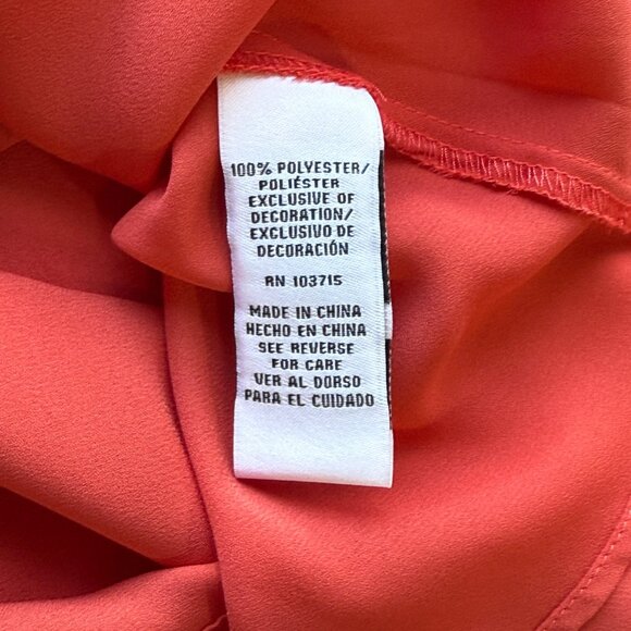 Lifestyle Attitude Womens Sleeveless Crochet Lace Appliqué Tank Top Coral Size L - Picture 4 of 5